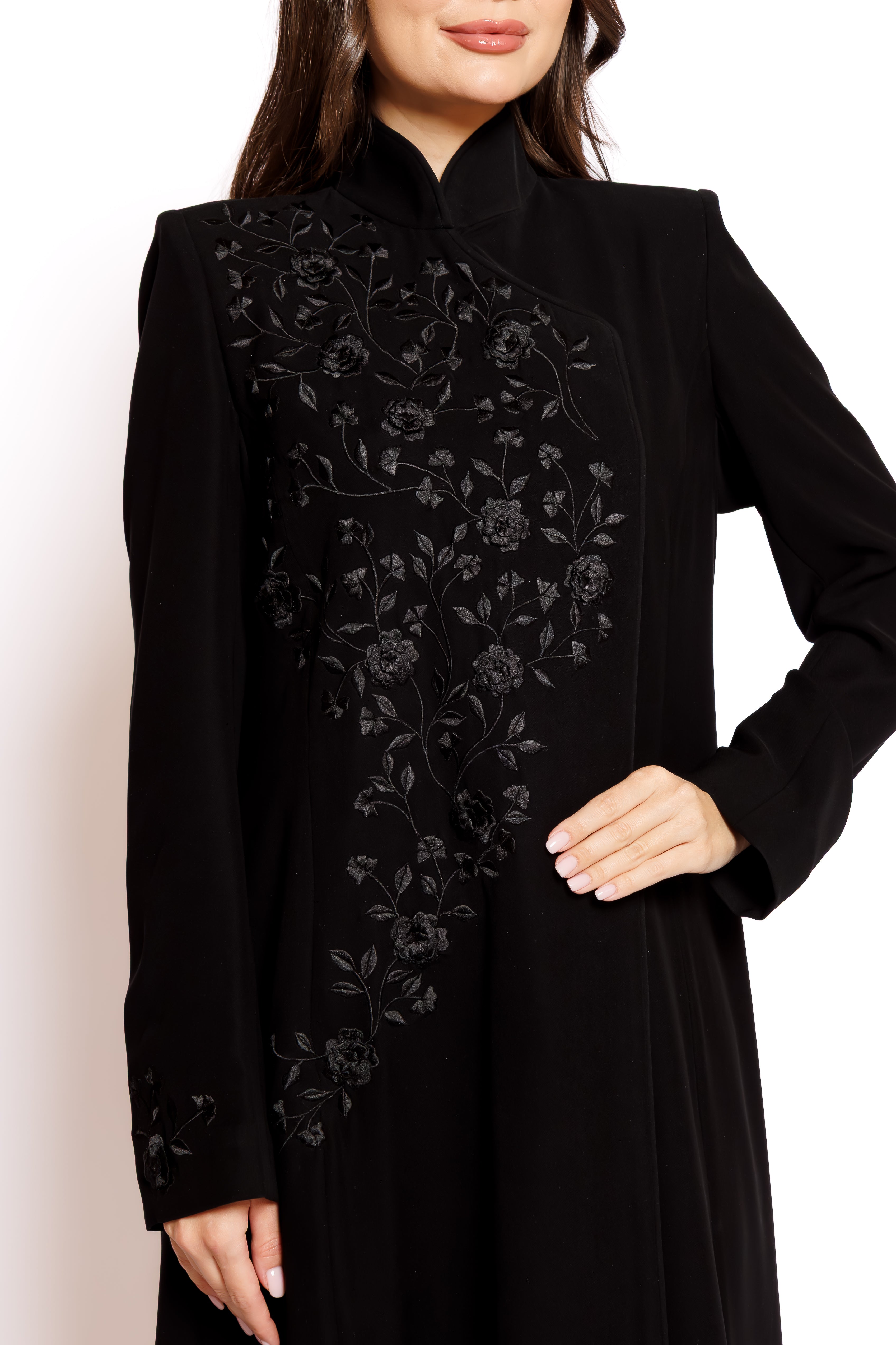 Black Embroidery Abaya