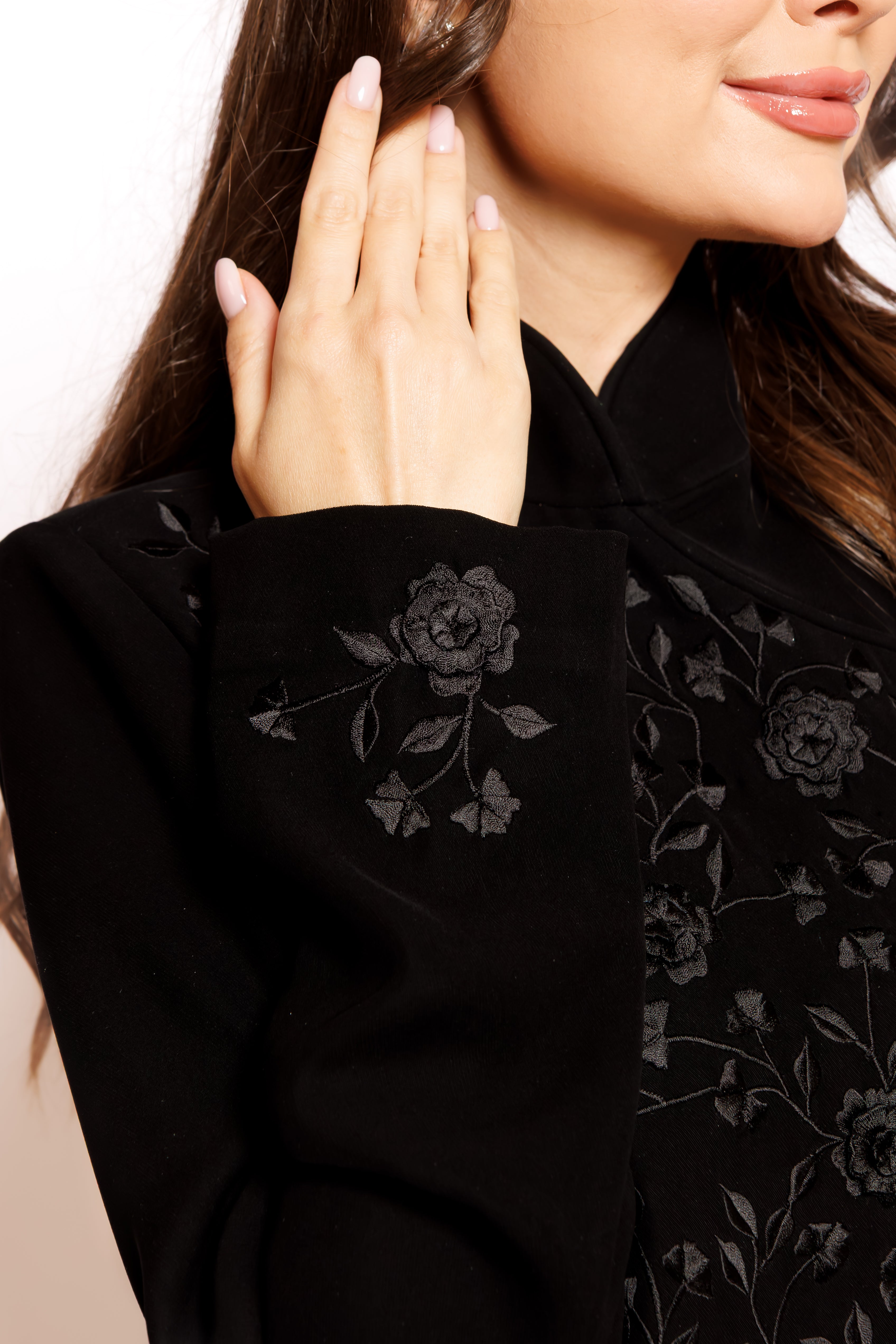 Black Embroidery Abaya
