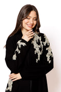 Golden Beige French Lace Abaya