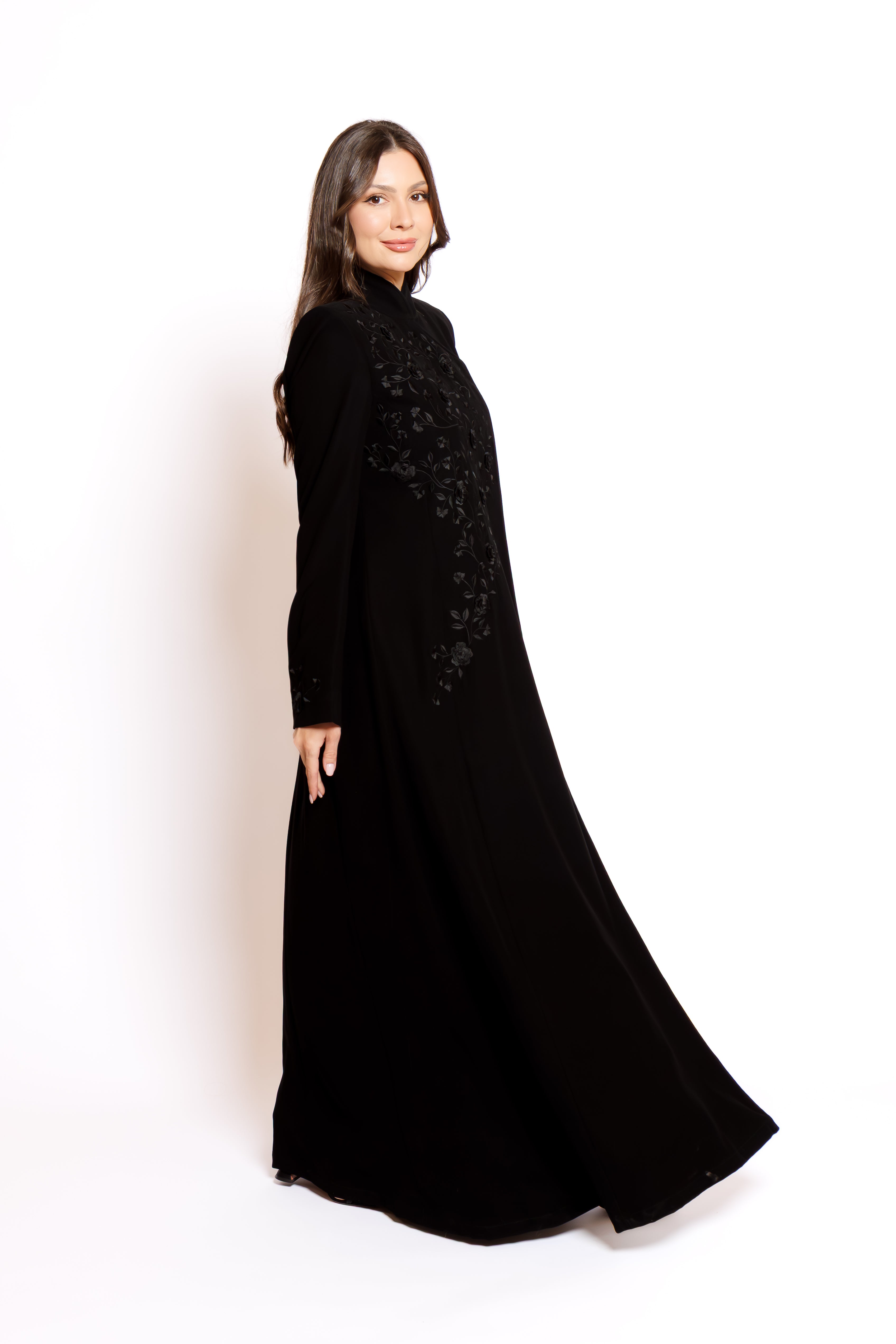 Black Embroidery Abaya