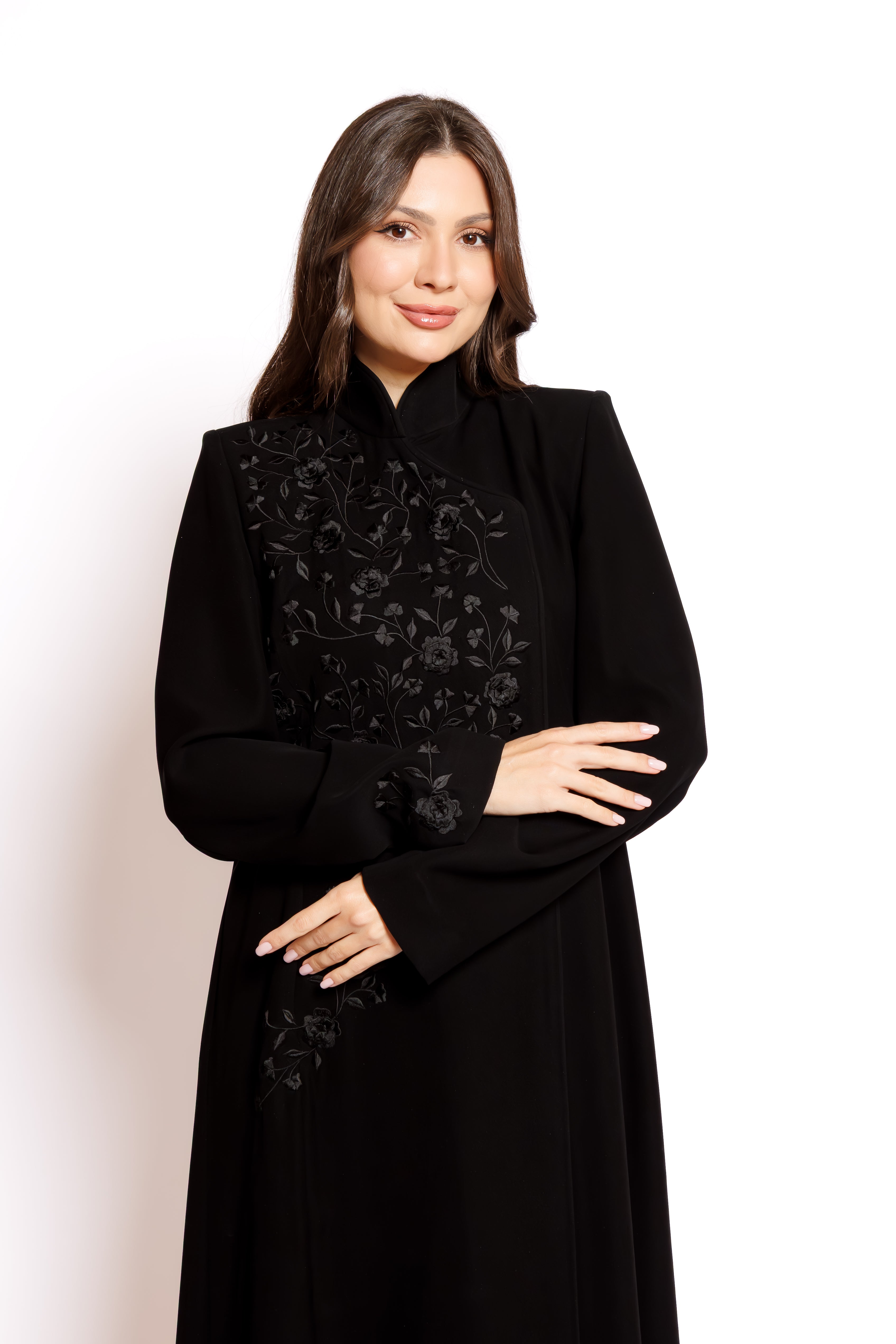 Black Embroidery Abaya