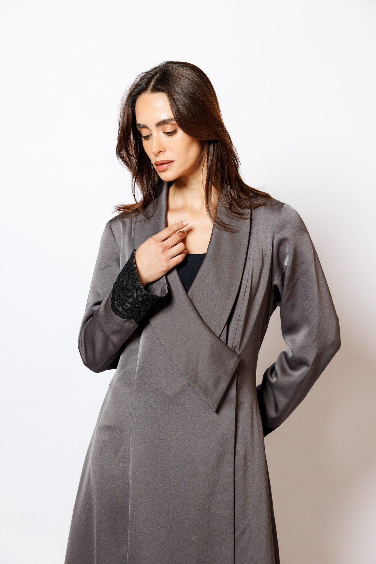 79 Dark green silk