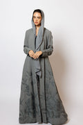 PN-14 Dark Grey Printed Linen